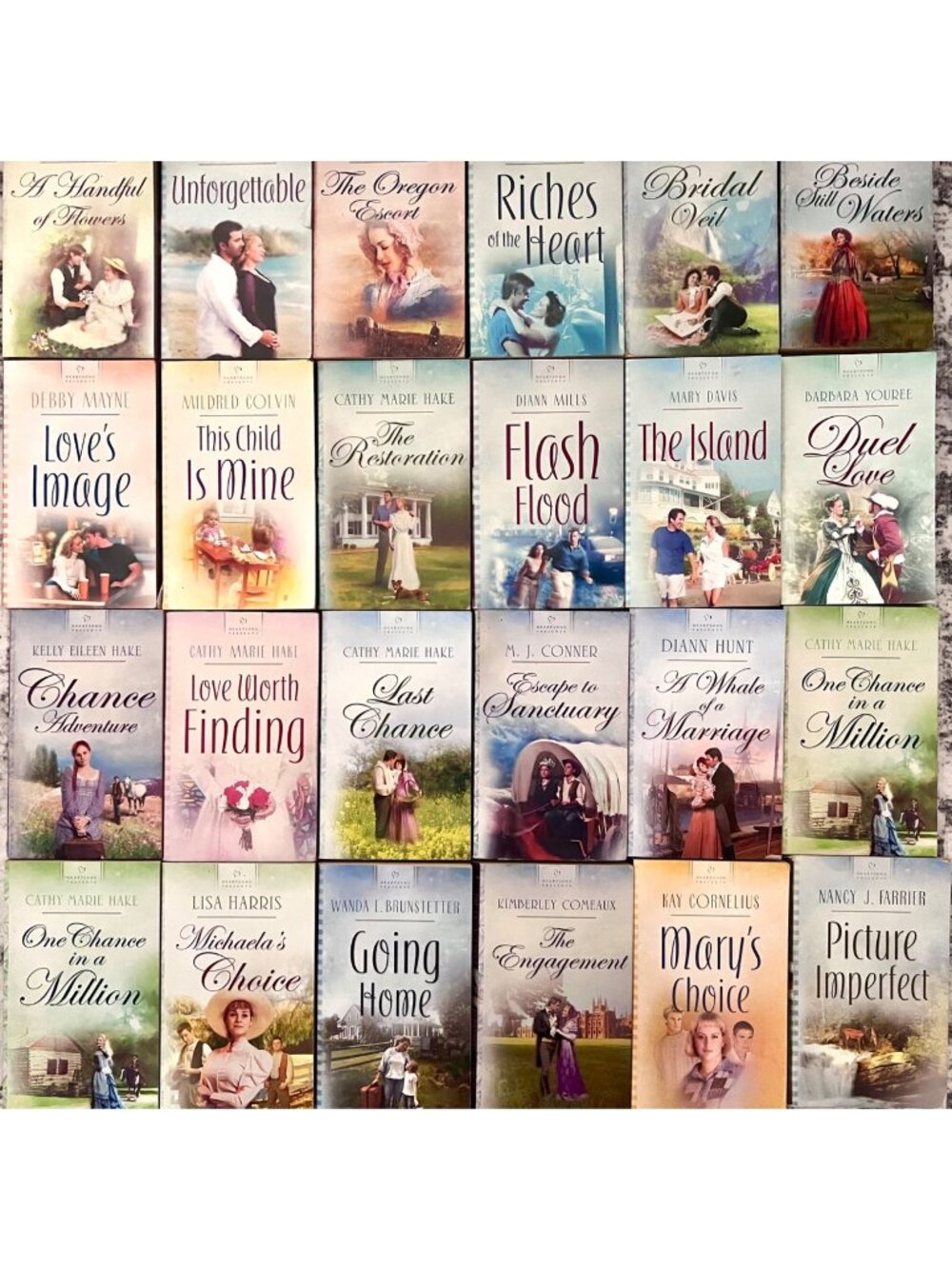 Love Inspired Heartsong Presents Lot of 24 Christian Romance Paperbacks Books